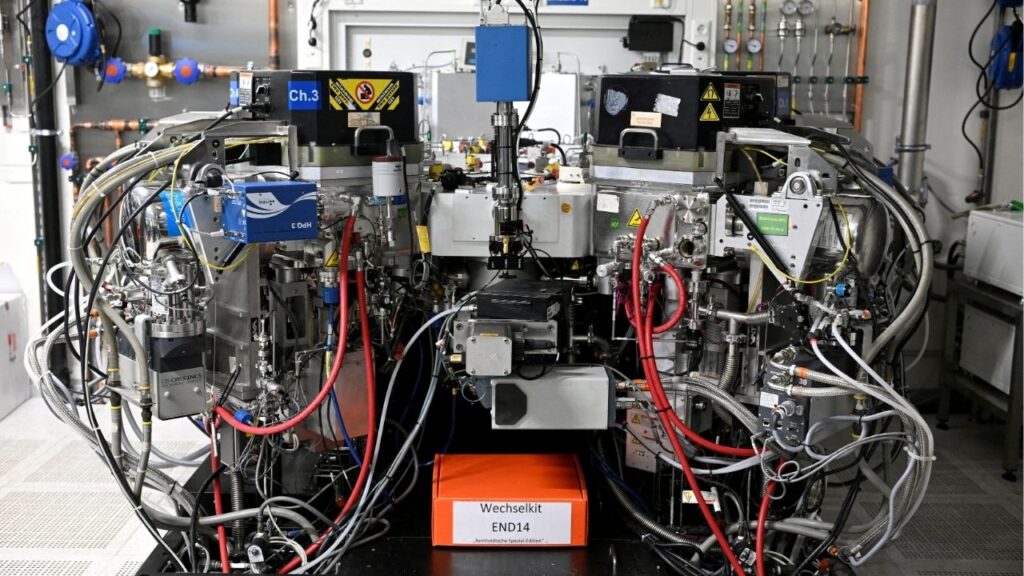 A view of a machine in a production line of Dutch semiconductor company Nexperia, in Hamburg, Germany, June 27, 2024. (REUTERS File)