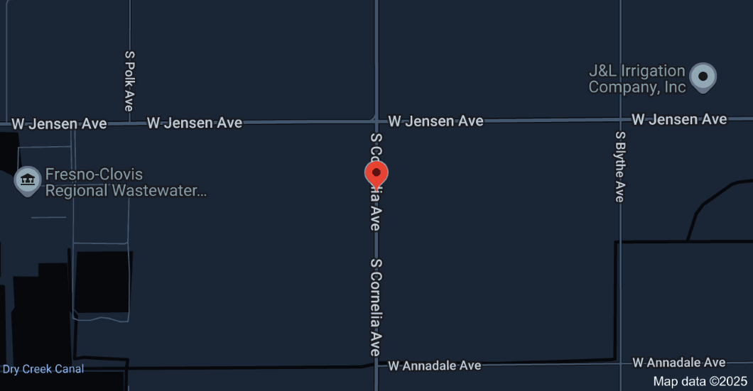 Locator map of Fresno solar project on South Cornelia Avenue